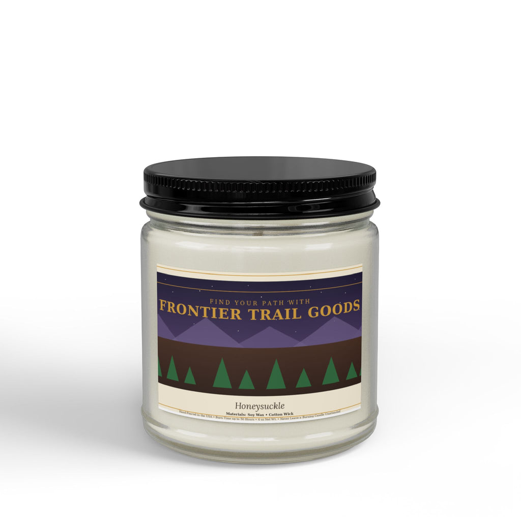 Frontier Trail Goods Honeysuckle Soy Candle — Amber Jar with Black Lid (4oz & 9oz)