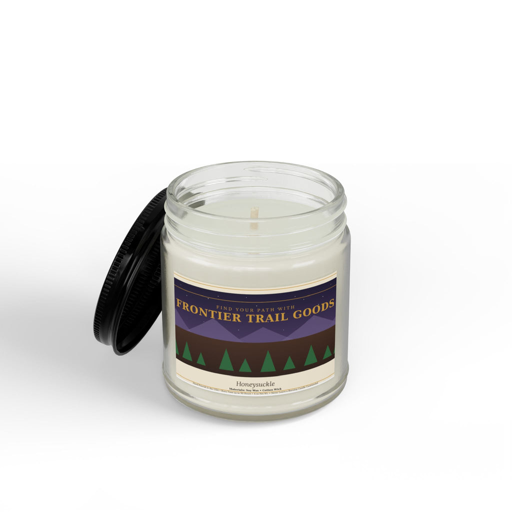 Frontier Trail Goods Honeysuckle Soy Candle — Amber Jar with Black Lid (4oz & 9oz)